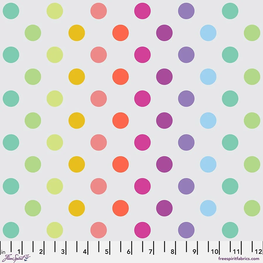 Disco Poms - Whisper | True Colors | Tula Pink