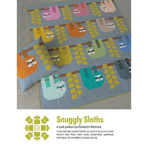 Snuggly Sloths - Printed Quilt Pattern by Elizabeth Hartman